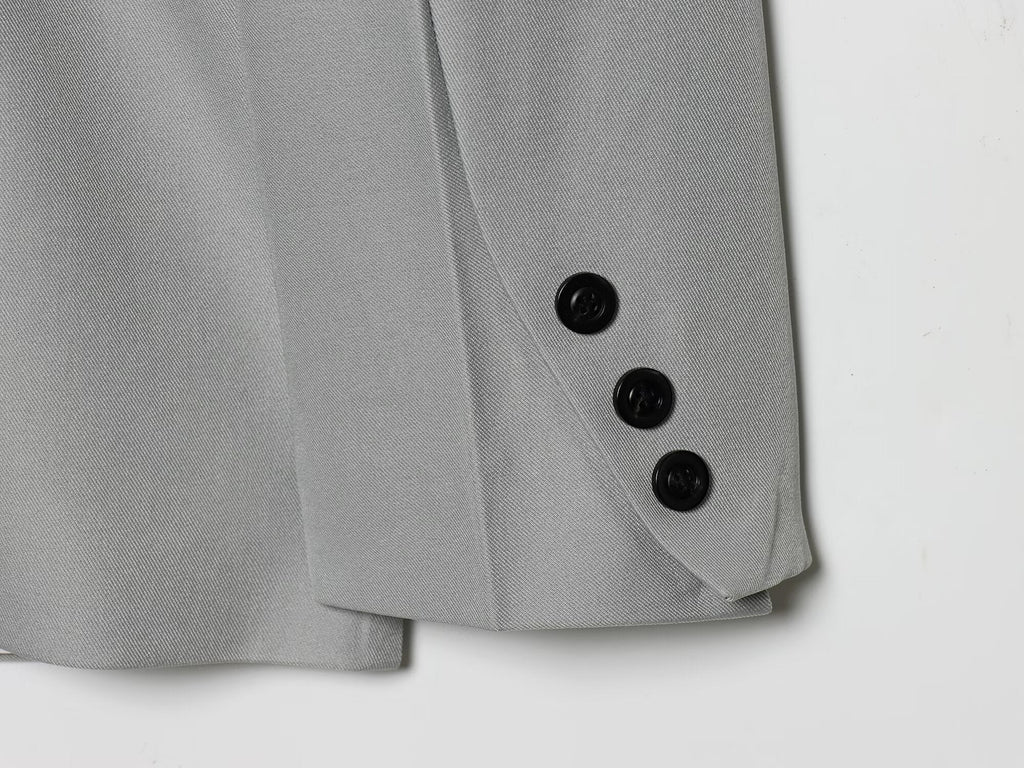 suit Women's 2 pieces long sleeved contrasting collar Blazer Coat +Pants