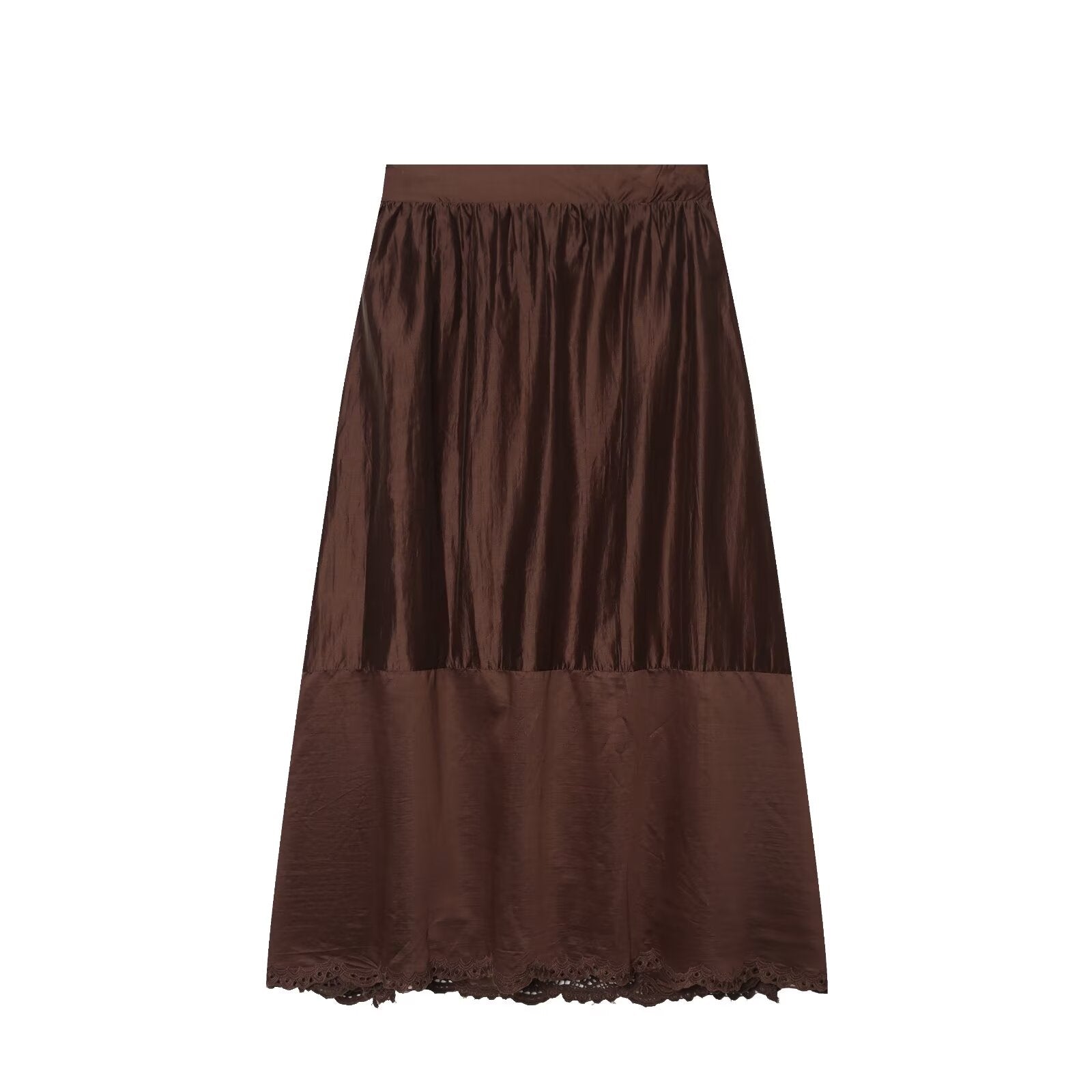 Women's casual embroidered fluffy MIDI skirt