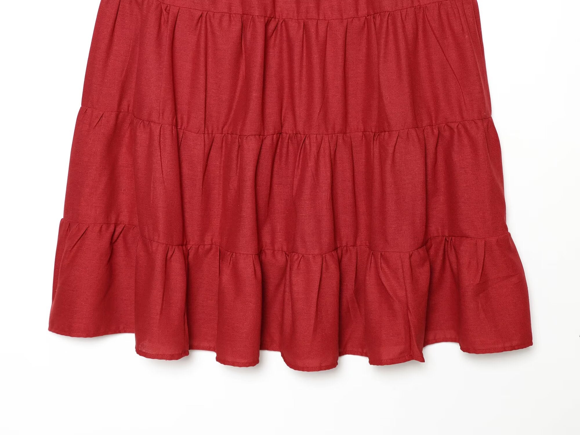 suit Women's 2 pieces linen blend halter neck top+Skirts