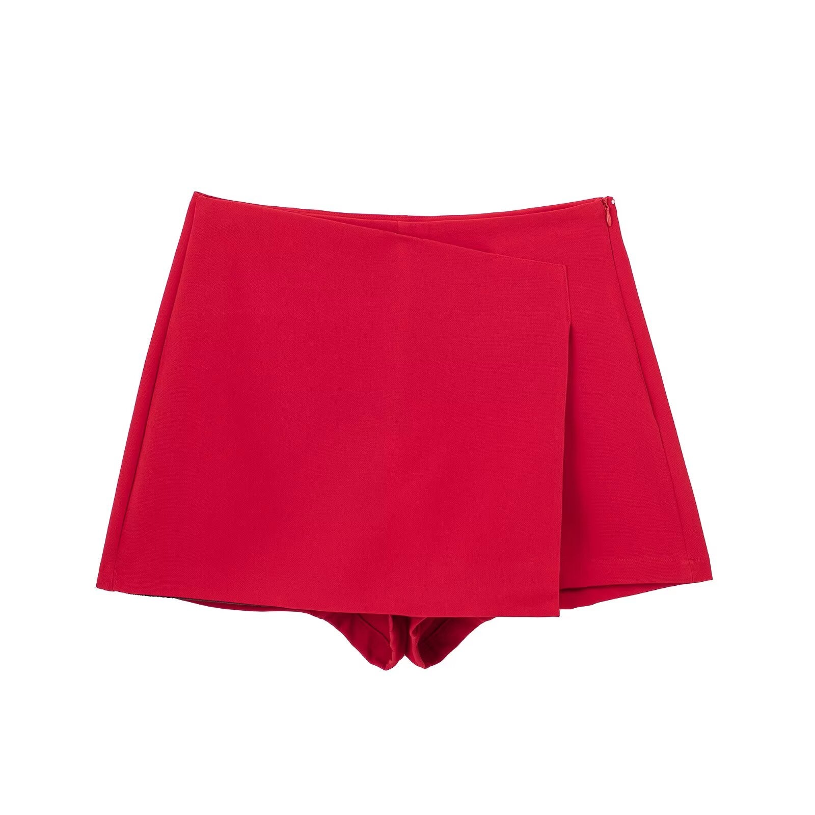 Women's multicolored casual asymmetric culottes