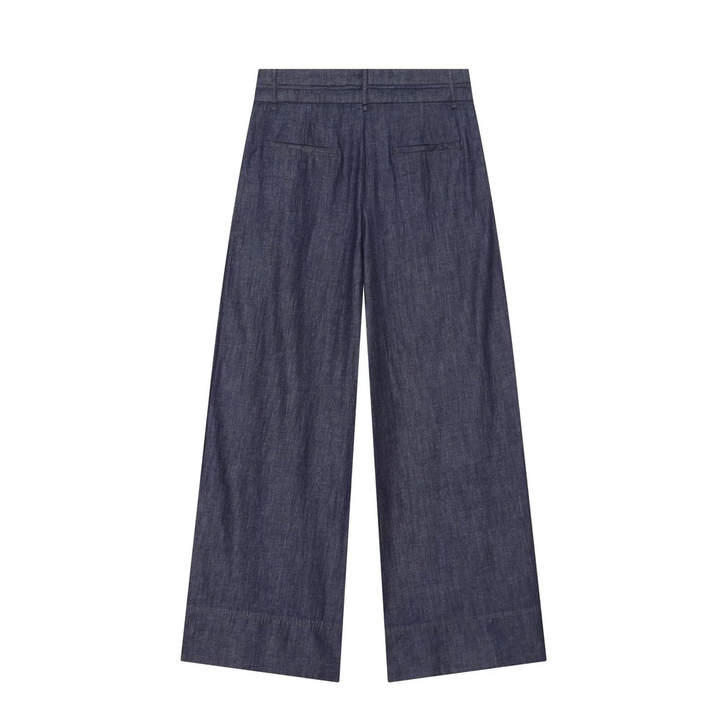 suit Women's 2 pieces pleated asymmetrical top+ wide leg pants