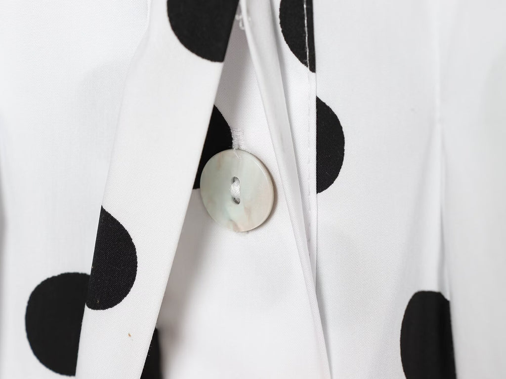 Women's polka dot Poplin Midi Dress