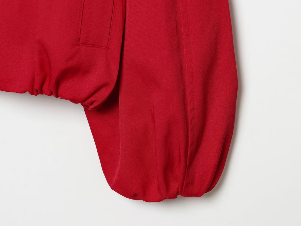 Women's loose V-neck pilot jacket Coat