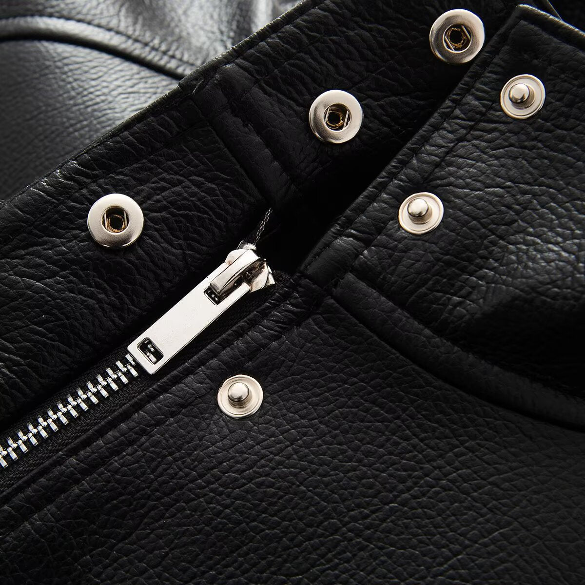 Women's black faux leather pilot jacket Coat