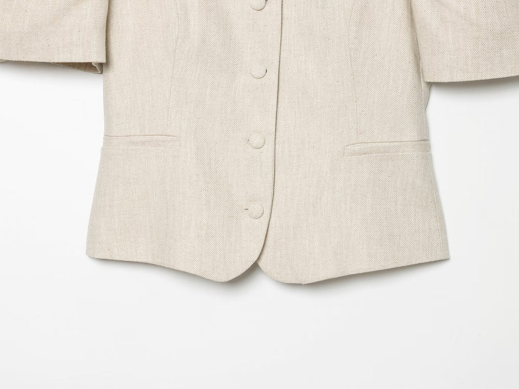 Women's bubble short sleeved slim Blazer Coat