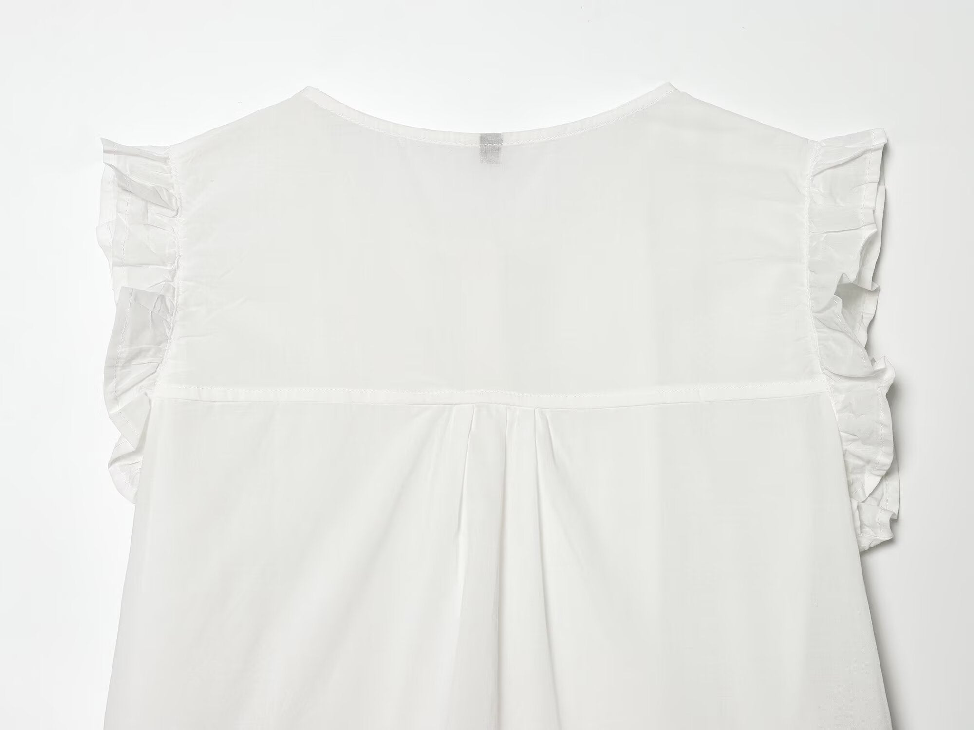 Women's vertical lace decoration sleeveless shirt