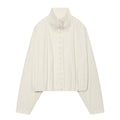 Women's standing collar single breasted nylon Coat