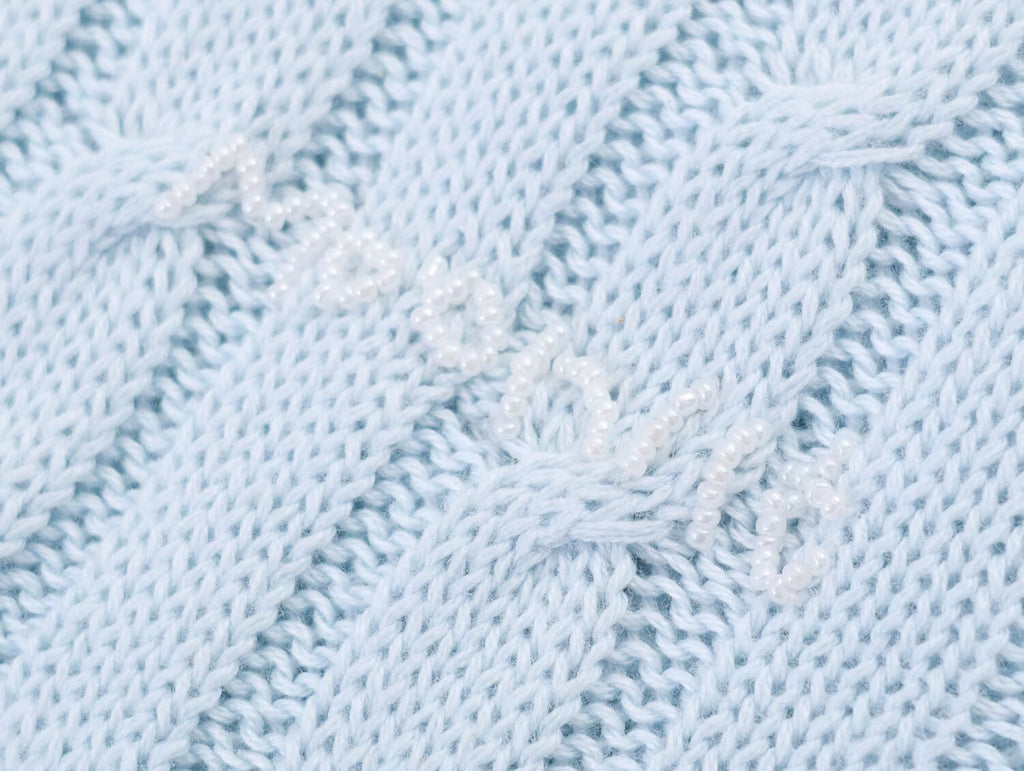 Women's contrasting fake two-piece knitted sweater