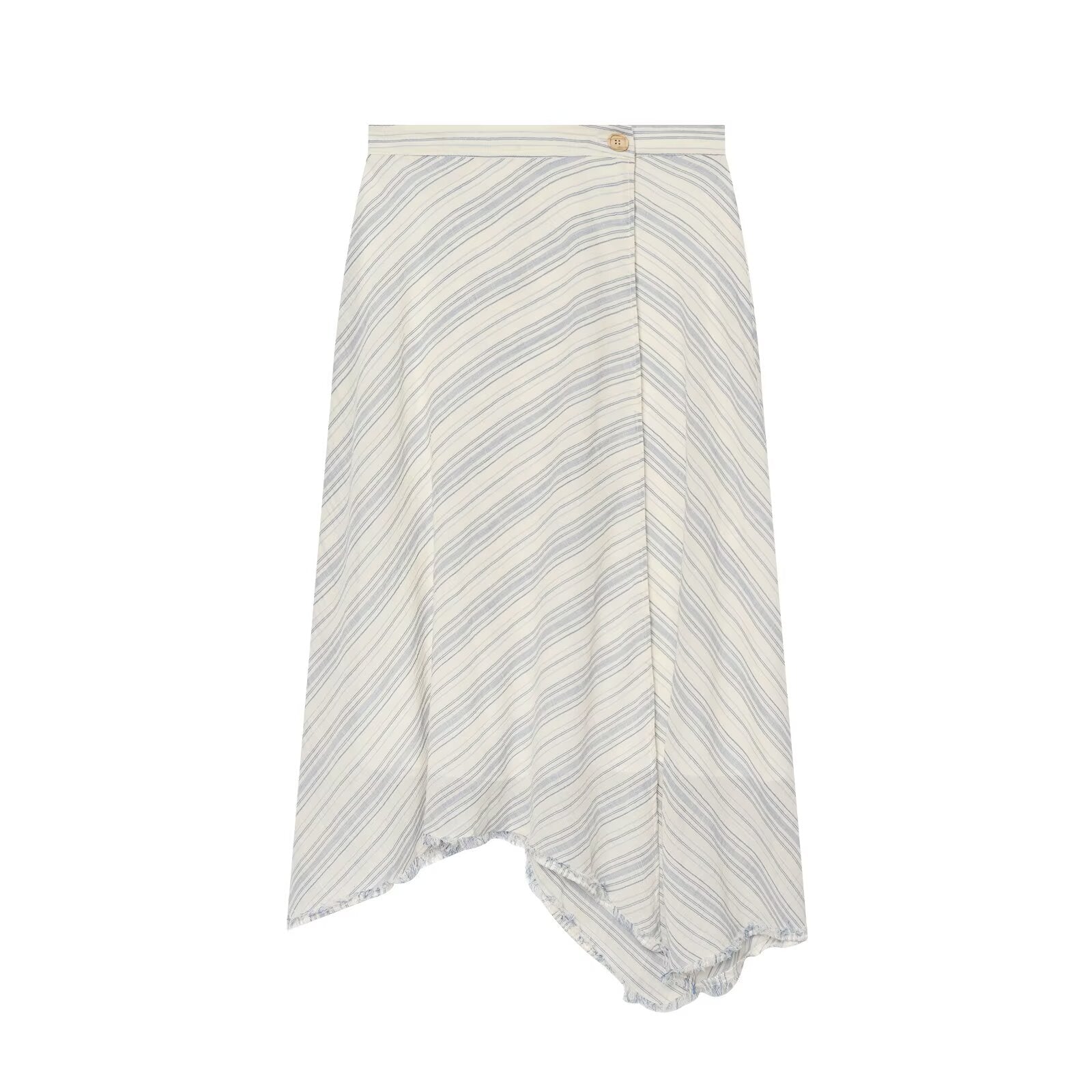 suit Women's 2 pieces sleeveless O Neck striped shirt+Skirts