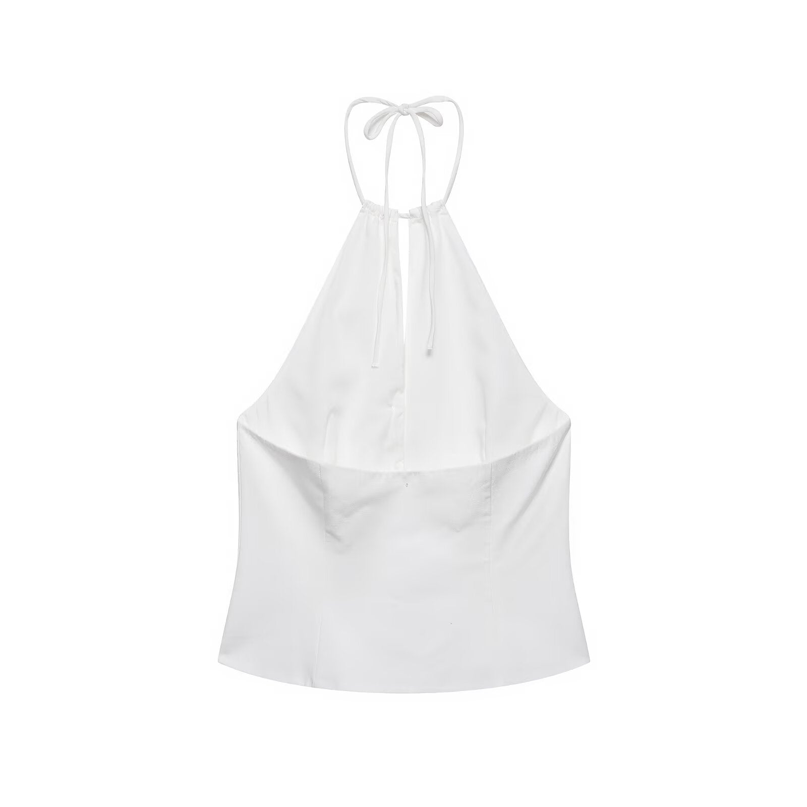 suit Women's 2 pieces buckle decoration hanging neck top+shorts