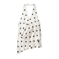 Women's Satin textured polka dot hanging neck top