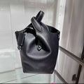Women's new bucket bag lychee grain cowhide hand bill shoulder crossbody bag