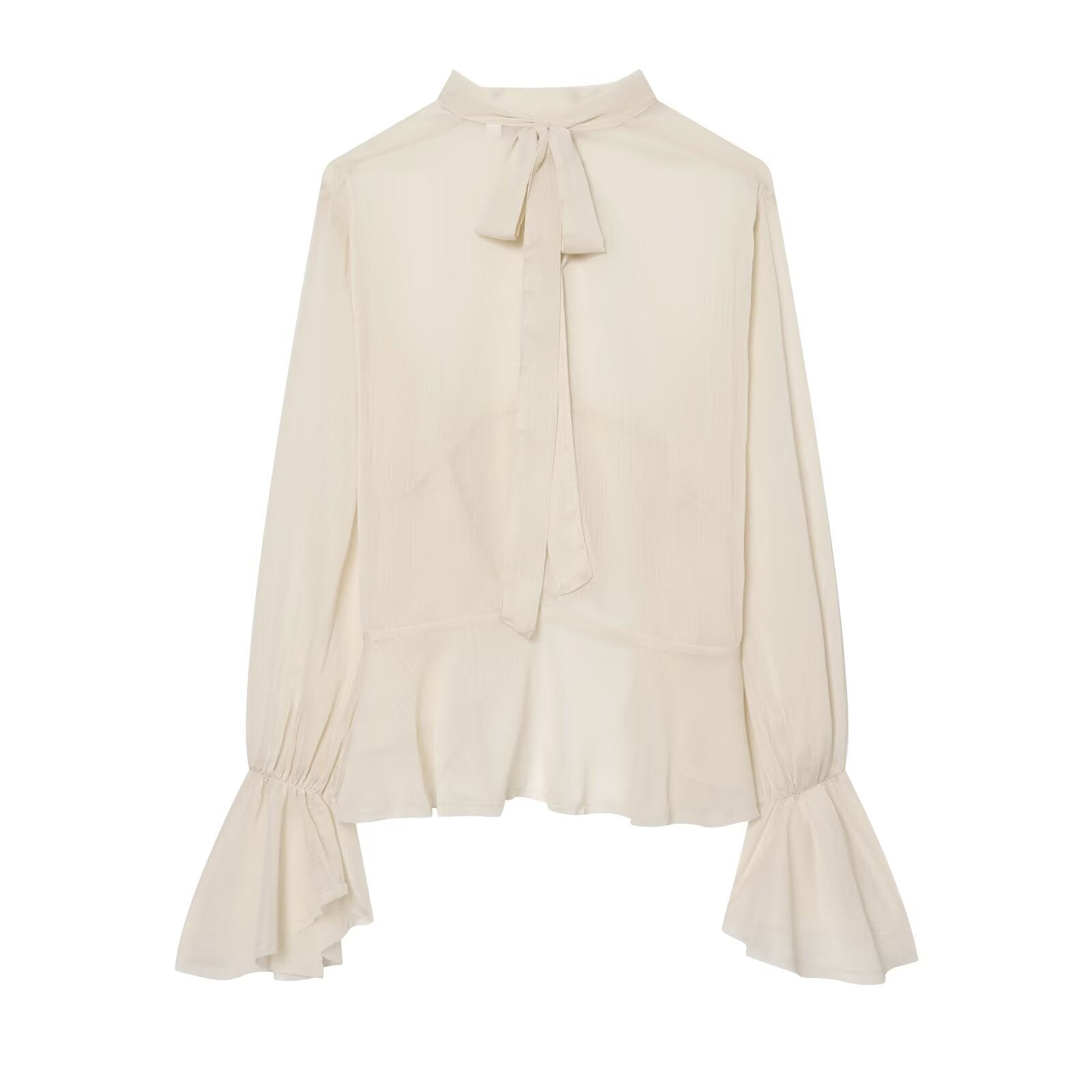 Women's layered decorative semi transparent top
