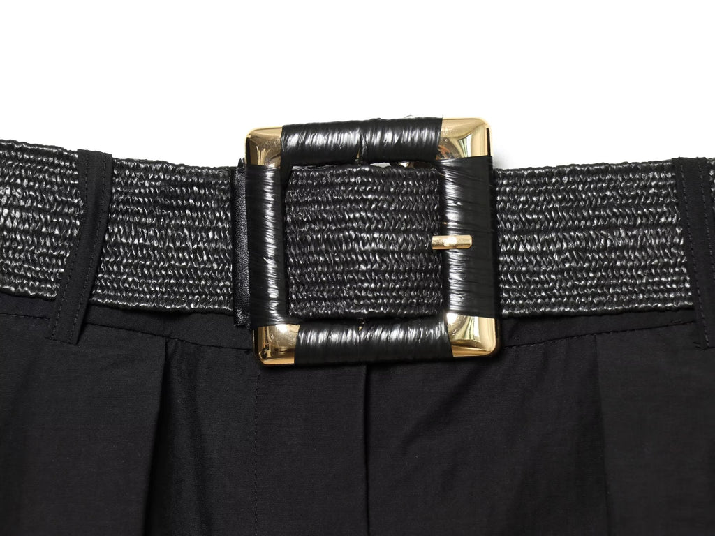 Women's With Belt High Waist Midi Skirt