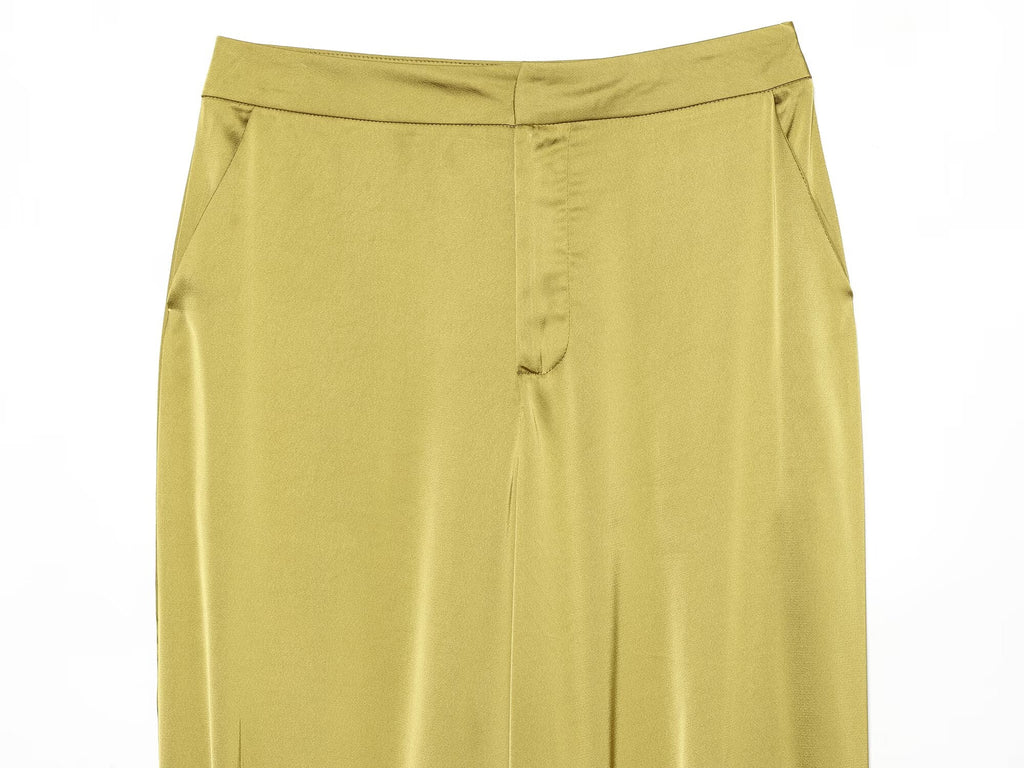 Women's casual satin textured lantern pants