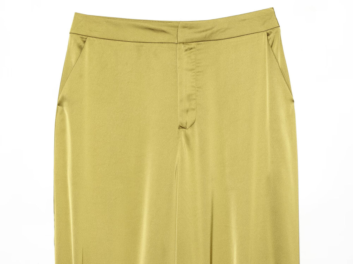 Women's casual satin textured lantern pants