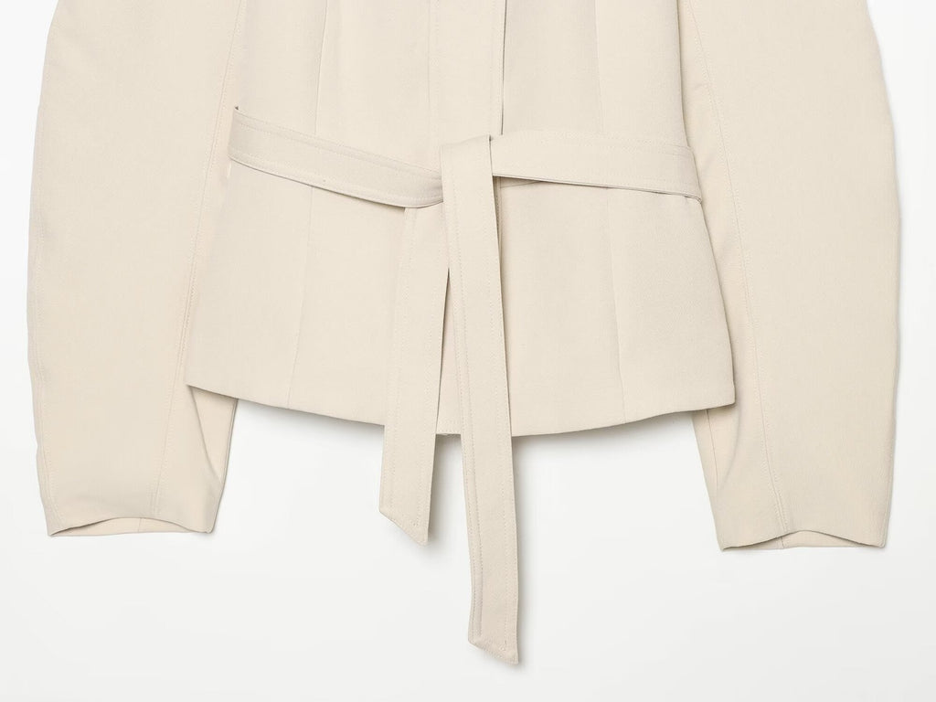 Women's with belt short skirt style jacket Coat