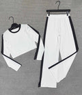 Women's spring and autumn new sports wide-leg trousers two-piece suit