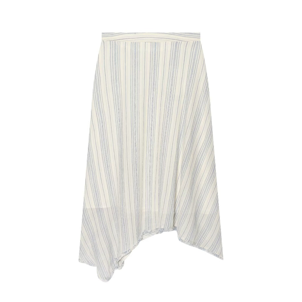 suit Women's 2 pieces sleeveless O Neck striped shirt+Skirts