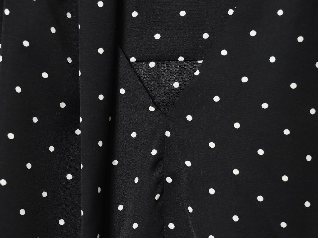 Women's new scarf decoration dot print mini dress