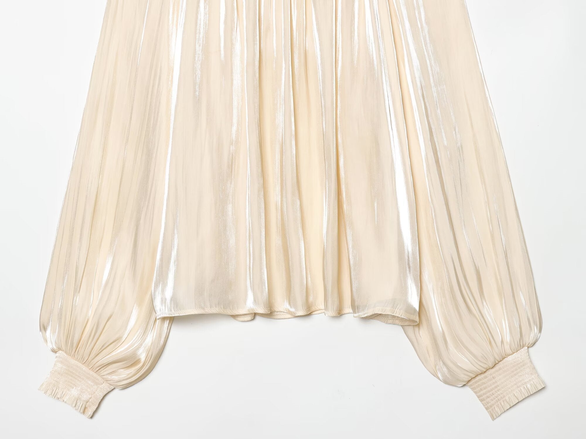Women's casual shiny satin textured shirt