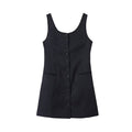 Women's 2025 new fashion U-neck sleeveless mini dress