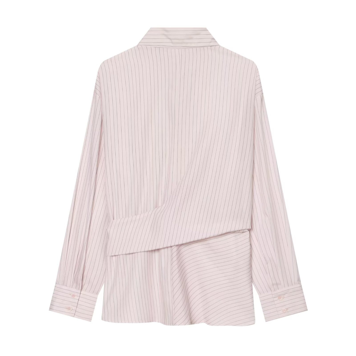 Women's Side Lace up decorative Striped Shirt