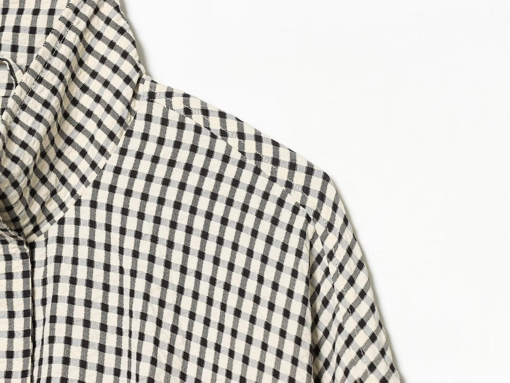 Women's casual plaid pilot jacket Coat
