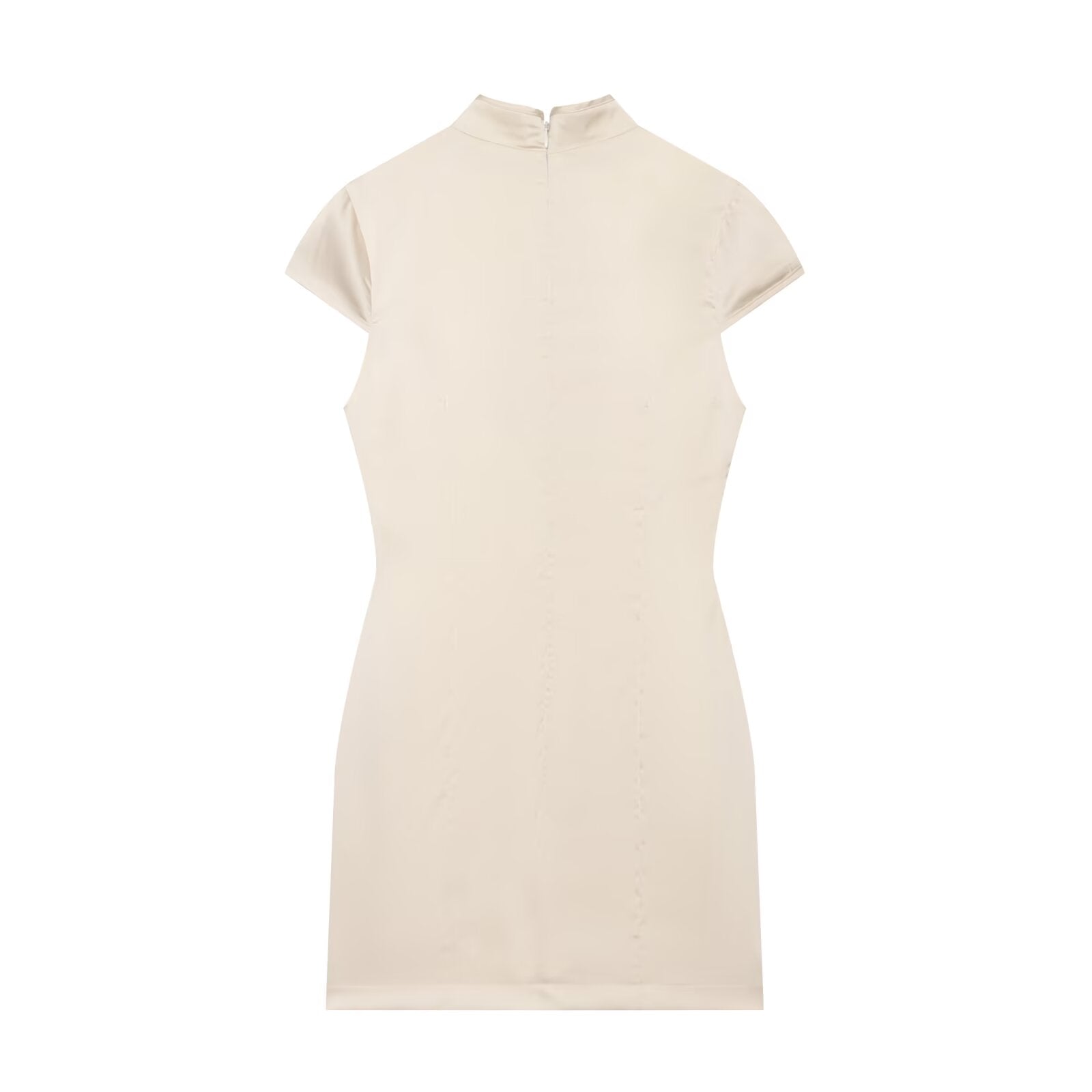 Women's satin textured Split mini dress