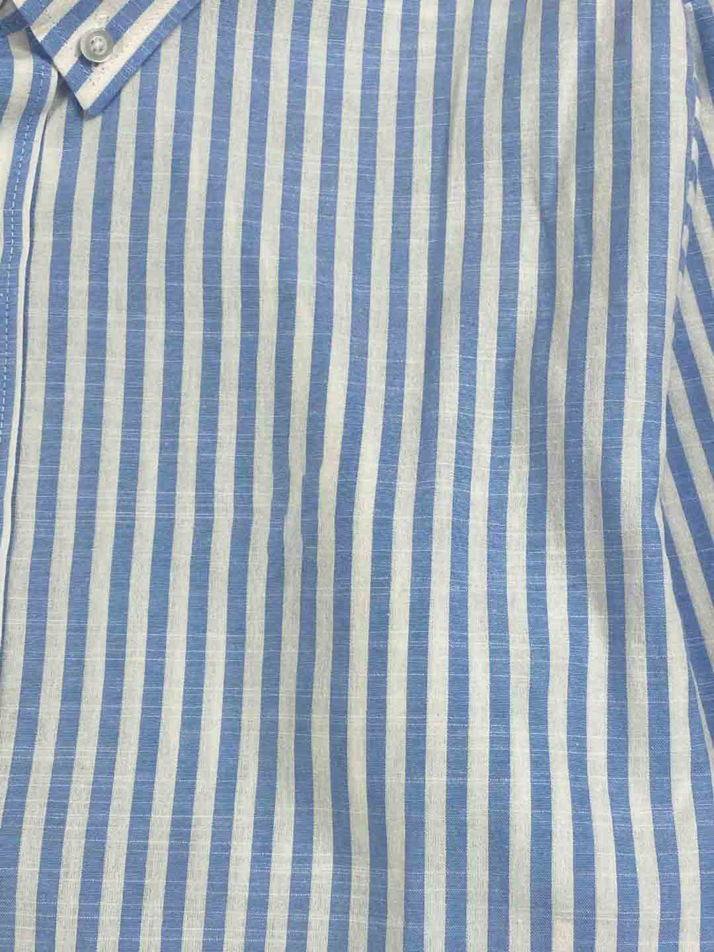 Men and women with the new fashion casual Joker embroidery comfortable breathable cotton striped shirt.