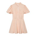 Women's bubble sleeve polka dot dress