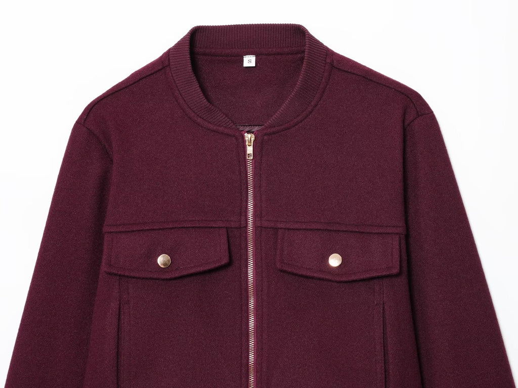 Women's 2025 fashion short soft texture long sleeved jacket Coat