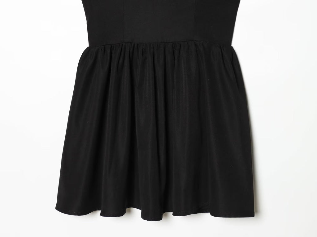 Women's strapless suspender puffy dress