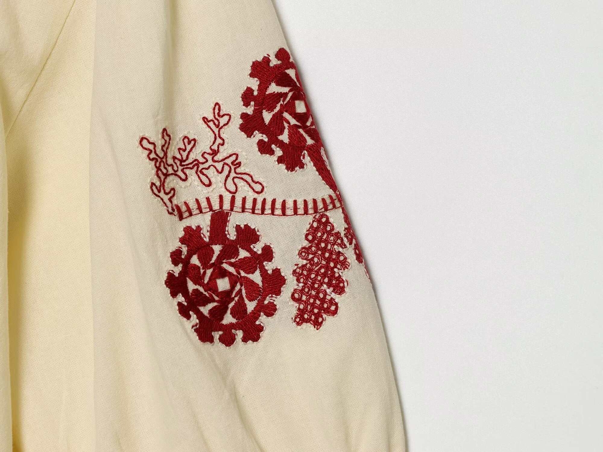 2026 Women's tassel decorated embroidered shirt