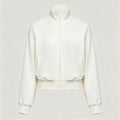 Women's New Collar Casual Jacket with Contrast Design