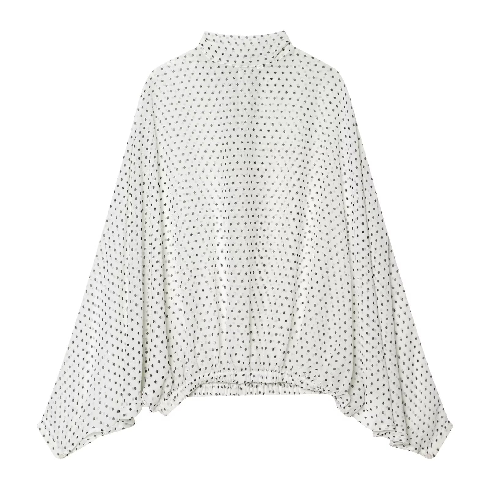 suit Women's 2 pieces bow decoration polka dot shirt+Skirts