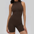 Women's 2026 new detachable chest pad nude tight one-piece fitness suit