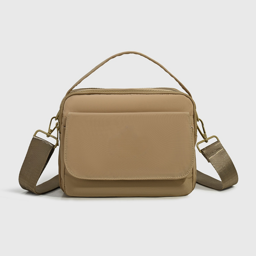 Women's new fashion Joker double zipper design messenger bag