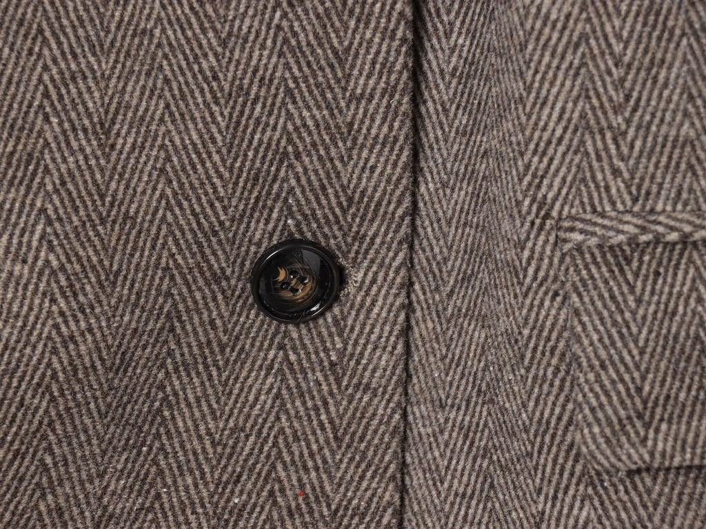 Women's with Belt herringbone diagonal Blazer Coat