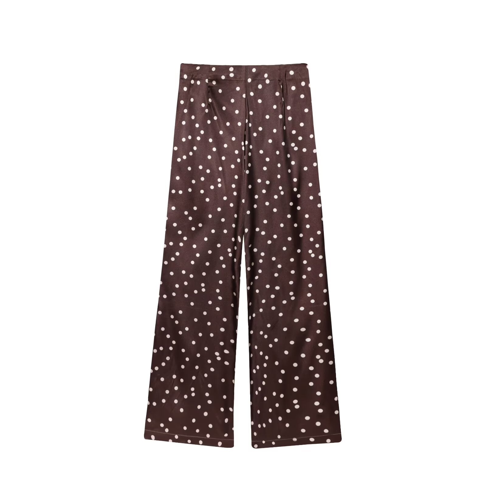 suit Women's 2 pieces satin textured polka dot strapless top+Pants