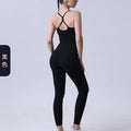 LU Women's new nude yoga suit sexy cross back sports bra peach hip high waist yoga suit