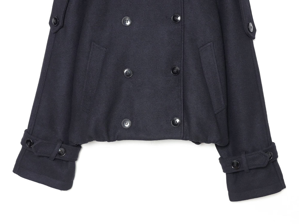 Women's thick double breasted chimney collar Coat