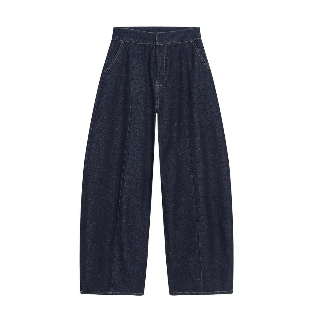 Women's stitched Balloon shaped loose jeans