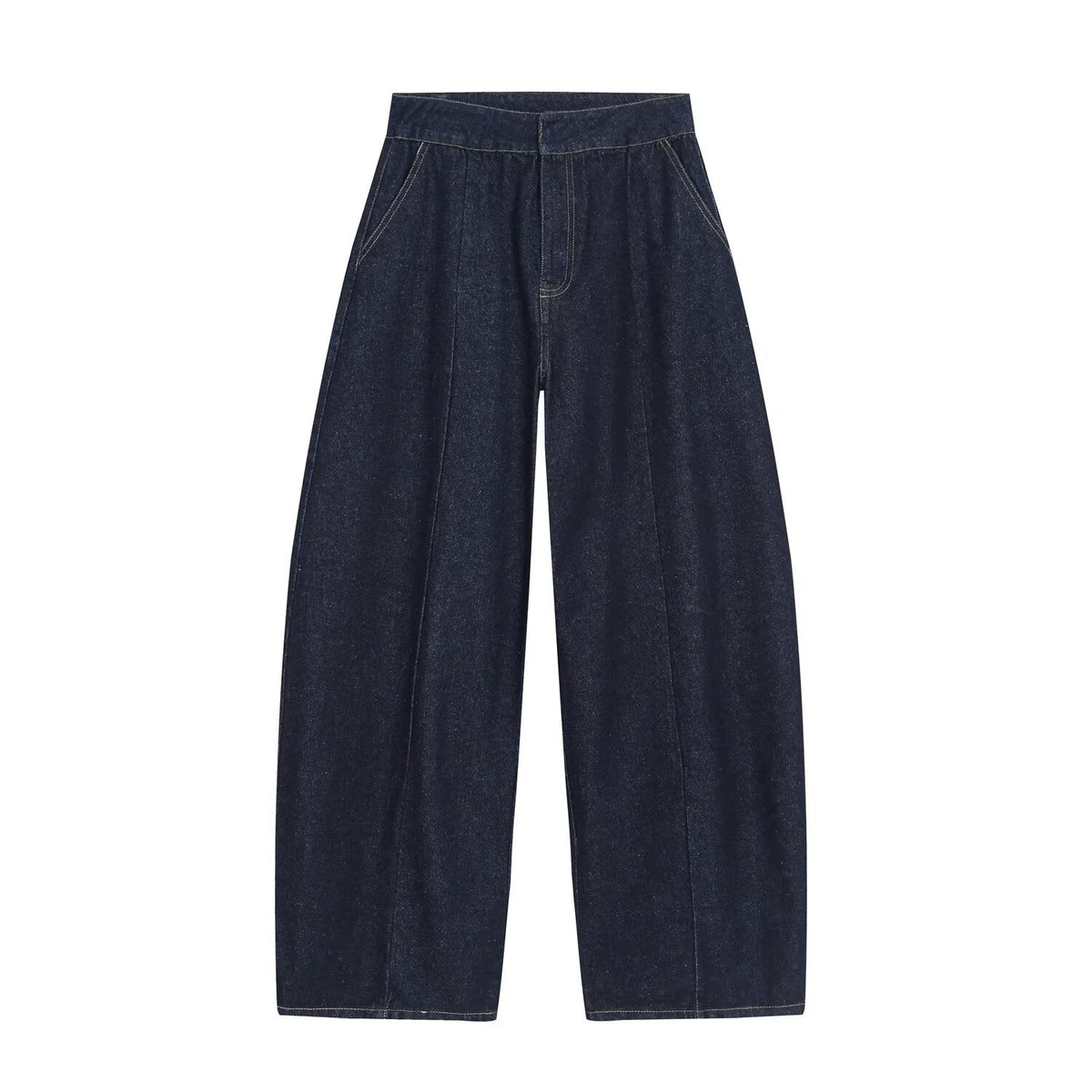 Women's stitched Balloon shaped loose jeans