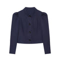 Women's pleated shoulder short Blazer Coat