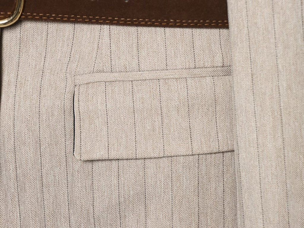 Women's long sleeved herringbone diagonal Blazer Coat
