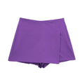 Women's multicolored casual asymmetric culottes