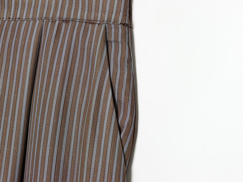 Women's bow decoration linen blended lantern pants
