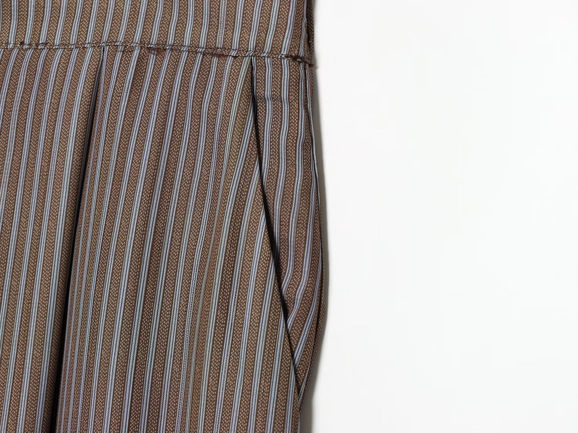 Women's bow decoration linen blended lantern pants