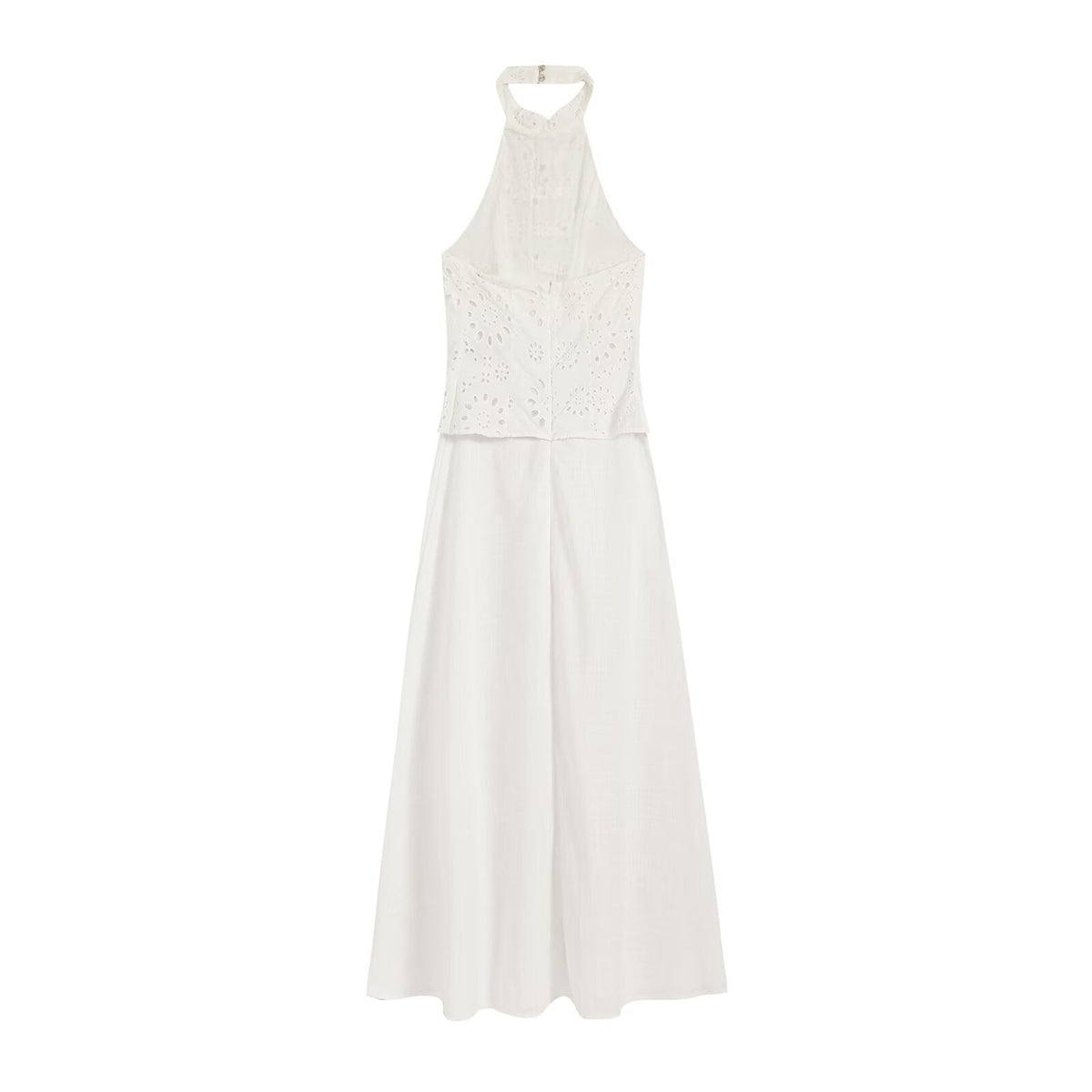 Women's hollowed out embroidered patchwork dress